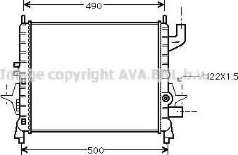 Ava Quality Cooling RT 2238 - Radiateur, refroidissement du moteur cwaw.fr