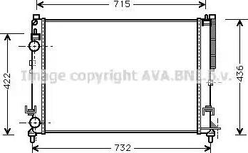 Ava Quality Cooling RT2237 - Radiateur, refroidissement du moteur cwaw.fr