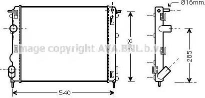 Ava Quality Cooling RT 2272 - Radiateur, refroidissement du moteur cwaw.fr