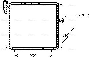 Ava Quality Cooling RTA2070 - Radiateur, refroidissement du moteur cwaw.fr