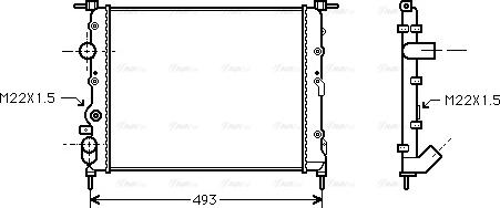 Ava Quality Cooling RTA2197 - Radiateur, refroidissement du moteur cwaw.fr