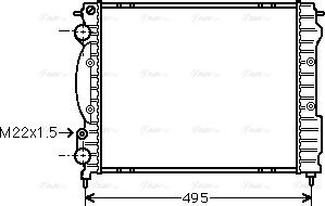 Ava Quality Cooling RTA2129 - Radiateur, refroidissement du moteur cwaw.fr