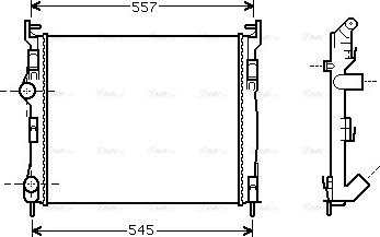 Ava Quality Cooling RTA2326 - Radiateur, refroidissement du moteur cwaw.fr