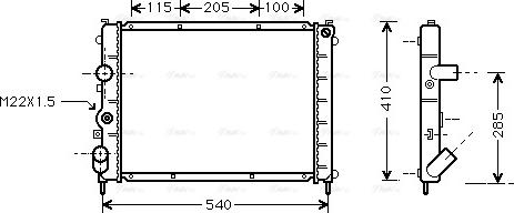 Ava Quality Cooling RTA2231 - Radiateur, refroidissement du moteur cwaw.fr