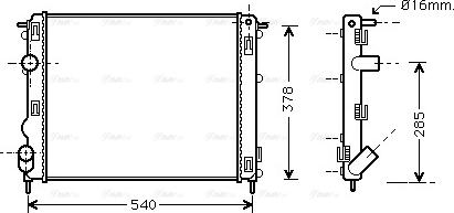 Ava Quality Cooling RTA2272 - Radiateur, refroidissement du moteur cwaw.fr