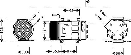 Ava Quality Cooling SC K016 - Compresseur, climatisation cwaw.fr