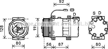 Ava Quality Cooling SCK033 - Compresseur, climatisation cwaw.fr