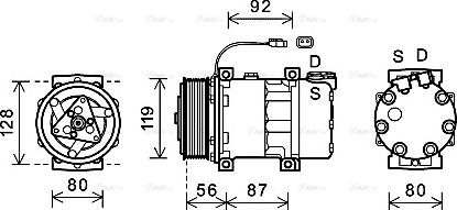 Ava Quality Cooling SCAK033 - Compresseur, climatisation cwaw.fr