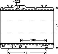 Ava Quality Cooling SZ2138 - Radiateur, refroidissement du moteur cwaw.fr