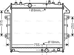 Ava Quality Cooling TO 2432 - Radiateur, refroidissement du moteur cwaw.fr