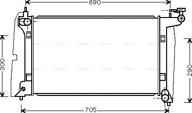 Ava Quality Cooling TO 2302 - Radiateur, refroidissement du moteur cwaw.fr