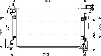 Ava Quality Cooling TO 2323 - Radiateur, refroidissement du moteur cwaw.fr