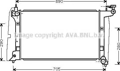 Ava Quality Cooling TO 2289 - Radiateur, refroidissement du moteur cwaw.fr