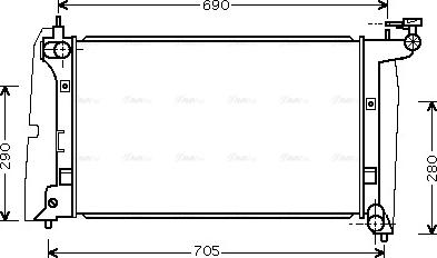 Ava Quality Cooling TOA2289 - Radiateur, refroidissement du moteur cwaw.fr