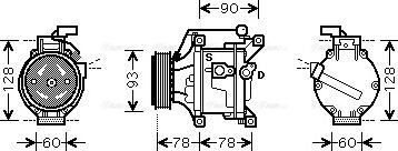 Ava Quality Cooling TOAK443 - Compresseur, climatisation cwaw.fr