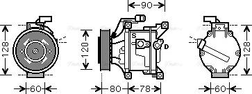 Ava Quality Cooling TOAK447 - Compresseur, climatisation cwaw.fr