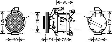 Ava Quality Cooling TO K445 - Compresseur, climatisation cwaw.fr