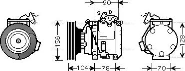 Ava Quality Cooling TO K439 - Compresseur, climatisation cwaw.fr