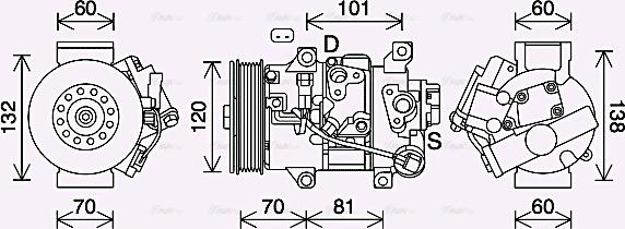 Ava Quality Cooling TOK744 - Compresseur, climatisation cwaw.fr