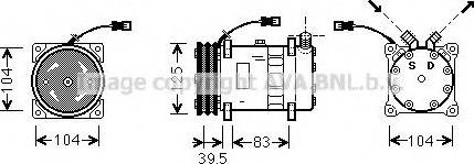 Ava Quality Cooling UVK075 - Compresseur, climatisation cwaw.fr