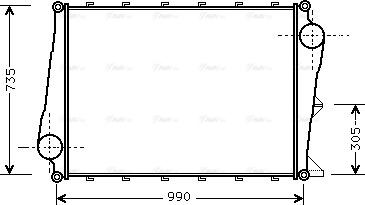 Ava Quality Cooling VL 4021 - Intercooler, échangeur cwaw.fr