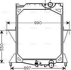 Ava Quality Cooling VL 2042 - Radiateur, refroidissement du moteur cwaw.fr