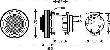 Ava Quality Cooling VLAK053 - Compresseur, climatisation cwaw.fr