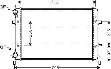 Ava Quality Cooling VN2204 - Radiateur, refroidissement du moteur cwaw.fr