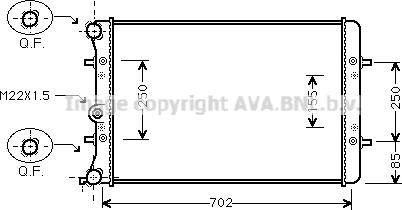 Ava Quality Cooling VN2217 - Radiateur, refroidissement du moteur cwaw.fr