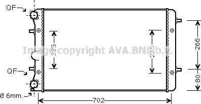 Ava Quality Cooling VN2286 - Radiateur, refroidissement du moteur cwaw.fr