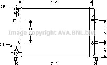 Ava Quality Cooling VN2223 - Radiateur, refroidissement du moteur cwaw.fr