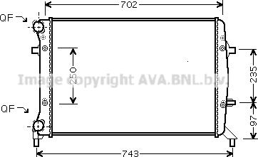 Ava Quality Cooling VN2272 - Radiateur, refroidissement du moteur cwaw.fr