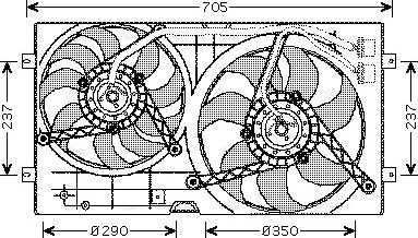 Ava Quality Cooling VN7503 - Ventilateur, refroidissement du moteur cwaw.fr