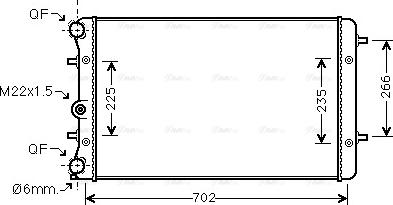 Ava Quality Cooling VNA2174 - Radiateur, refroidissement du moteur cwaw.fr