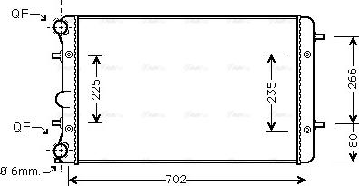 Ava Quality Cooling VNA2286 - Radiateur, refroidissement du moteur cwaw.fr