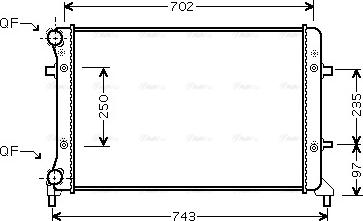 Ava Quality Cooling VNA2223 - Radiateur, refroidissement du moteur cwaw.fr