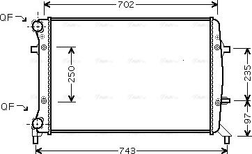 Ava Quality Cooling VNA2272 - Radiateur, refroidissement du moteur cwaw.fr