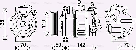 Ava Quality Cooling VNAK401 - Compresseur, climatisation cwaw.fr