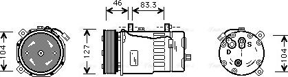 Ava Quality Cooling VNAK050 - Compresseur, climatisation cwaw.fr