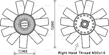 Ava Quality Cooling VNF365 - Ventilateur, refroidissement du moteur cwaw.fr