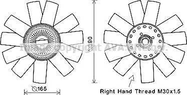 Ava Quality Cooling VWF365 - Ventilateur, refroidissement du moteur cwaw.fr