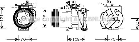 Ava Quality Cooling VNK064 - Compresseur, climatisation cwaw.fr