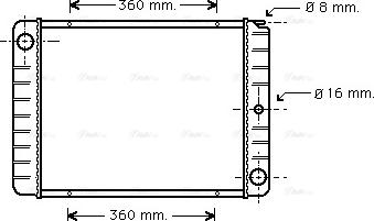 Ava Quality Cooling VO 2038 - Radiateur, refroidissement du moteur cwaw.fr