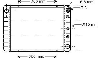 Ava Quality Cooling VO 2028 - Radiateur, refroidissement du moteur cwaw.fr