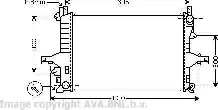 Ava Quality Cooling VO 2114 - Radiateur, refroidissement du moteur cwaw.fr