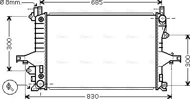 Ava Quality Cooling VO 2115 - Radiateur, refroidissement du moteur cwaw.fr