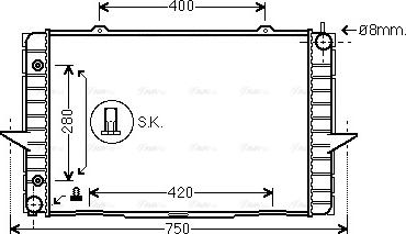 Ava Quality Cooling VO 2118 - Radiateur, refroidissement du moteur cwaw.fr