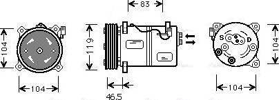 Ava Quality Cooling VOAK095 - Compresseur, climatisation cwaw.fr