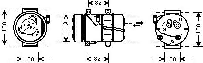 Ava Quality Cooling VOAK054 - Compresseur, climatisation cwaw.fr