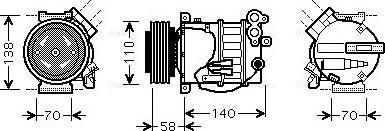 Ava Quality Cooling VOAK144 - Compresseur, climatisation cwaw.fr